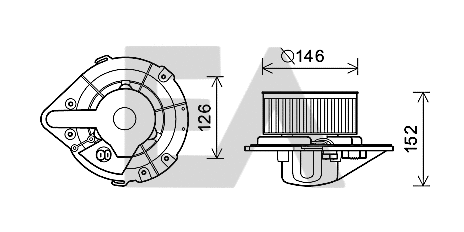 Electric Motor, interior blower (42A02012)