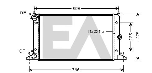 Radiator, engine cooling (31R77103)