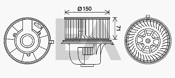 Electric Motor, interior blower (42A77013)