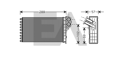 Heat Exchanger, interior heating (45C55017)