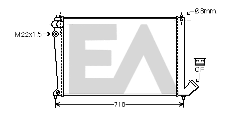 Radiator, engine cooling (31R10064)