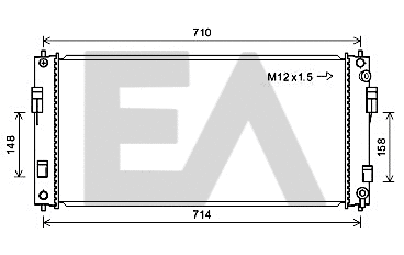 Radiator, engine cooling (31R18142)