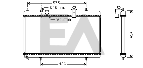 Radiator, engine cooling (31R55107)