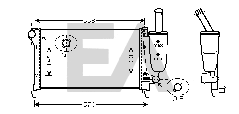 Radiator, engine cooling (31R25001)