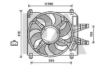 Fan, engine cooling (33V25083)