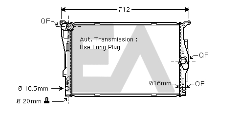 Radiator, engine cooling (31R07143)