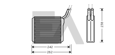 Heat Exchanger, interior heating (45C54016)