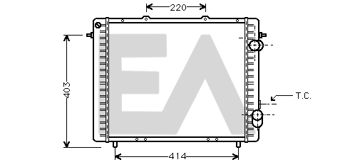 Radiator, engine cooling (31R60100)