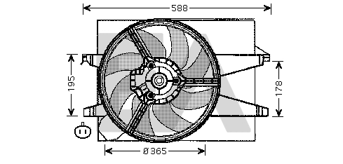 Fan, engine cooling (33V22033)