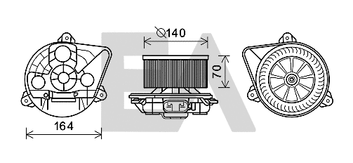 Electric Motor, interior blower (42A54008)