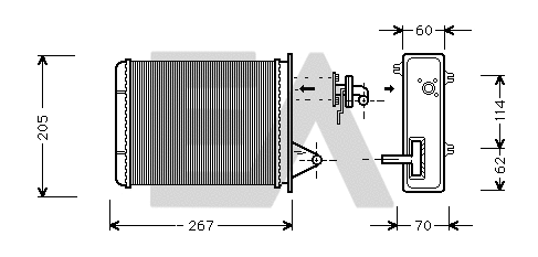 Heat Exchanger, interior heating (45C25003)