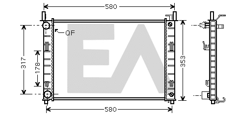 Radiator, engine cooling (31R22117)