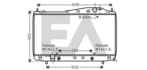 Radiator, engine cooling (31R20008)