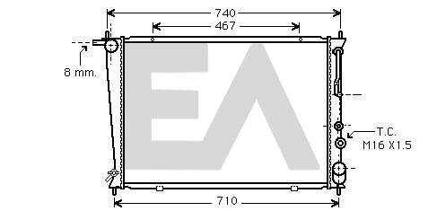 Radiator, engine cooling (31R28016)