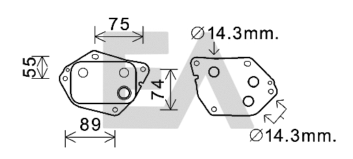Oil Cooler, engine oil (37G28005)