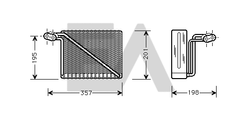 Evaporator, air conditioning (43B02005)