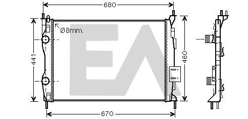 Radiator, engine cooling (31R18149)
