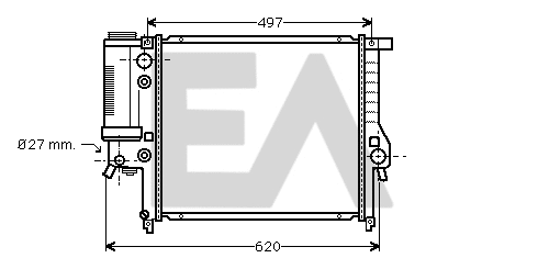 Radiator, engine cooling (31R07055)