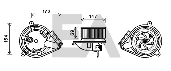 Electric Motor, interior blower (42A50010)