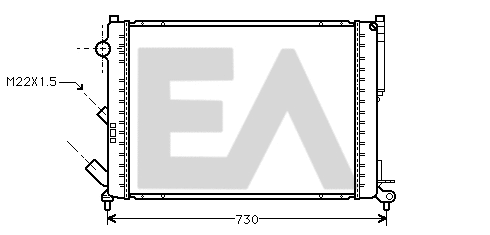 Radiator, engine cooling (31R60101)