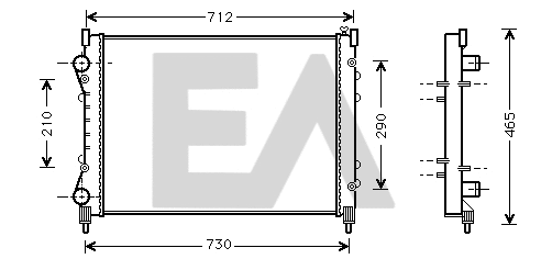 Radiator, engine cooling (31R60114)