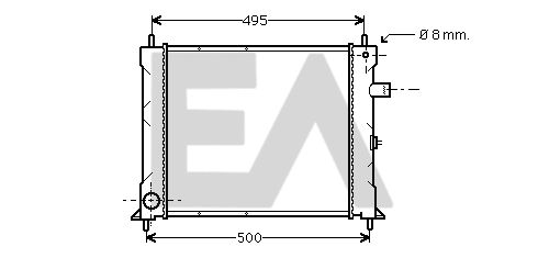Radiator, engine cooling (31R05018)