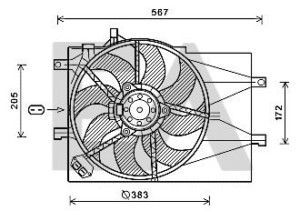Fan, engine cooling (33V25091)