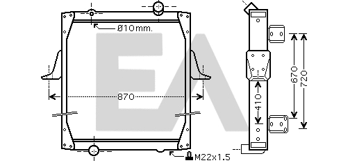 Radiator, engine cooling (31R59040)