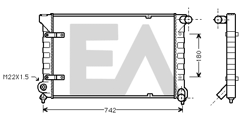 Radiator, engine cooling (31R77022)