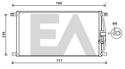 Condenser, air conditioning (30C35001)