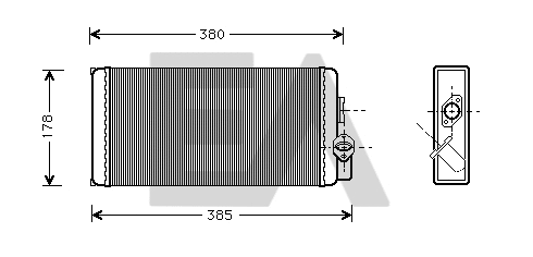 Heat Exchanger, interior heating (45C50006)