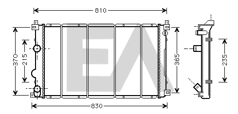 Radiator, engine cooling (31R60071)