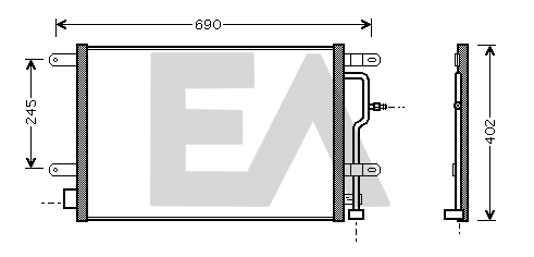 Condenser, air conditioning (30C02016)