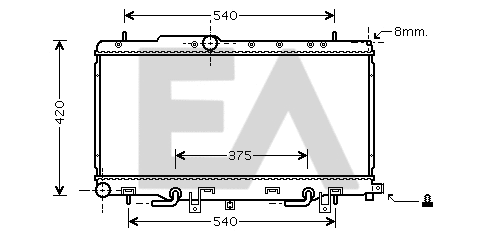 Radiator, engine cooling (31R68029)