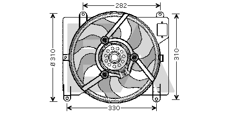 Fan, engine cooling (33V25007)