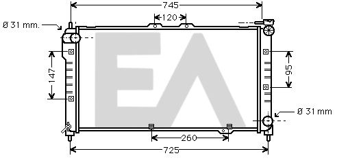 Radiator, engine cooling (31R52046)