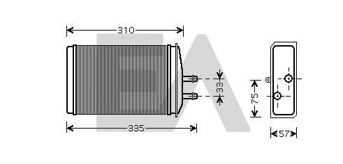 Heat Exchanger, interior heating (45C61001)