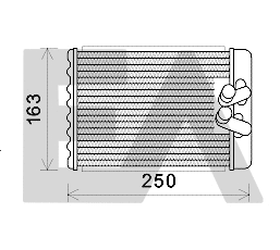 Heat Exchanger, interior heating (45C28038)