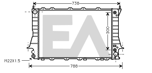 Radiator, engine cooling (31R02079)