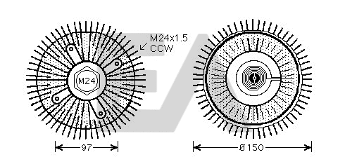 Fan Wheel, engine cooling (35C07D05)