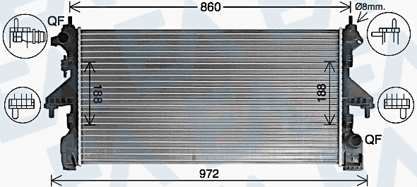 Radiator, engine cooling (31R10114)