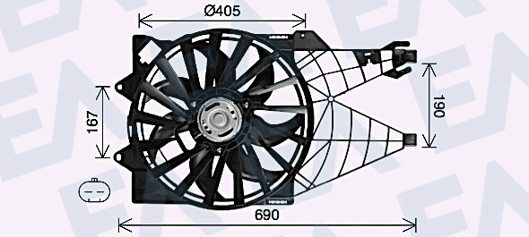 Fan, engine cooling (33V25105)