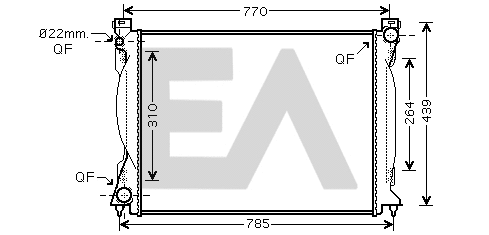 Radiator, engine cooling (31R02048)
