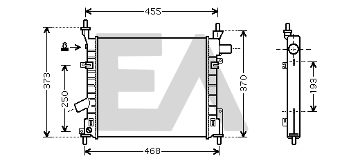 Radiator, engine cooling (31R22082)