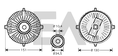 Fan Wheel, engine cooling (35C50D13)