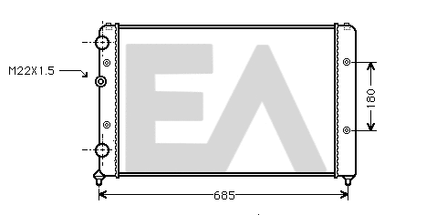 Radiator, engine cooling (31R77083)