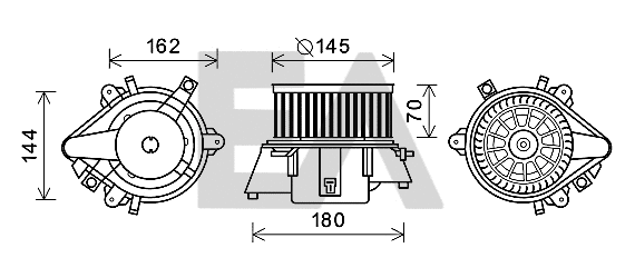 Electric Motor, interior blower (42A25016)