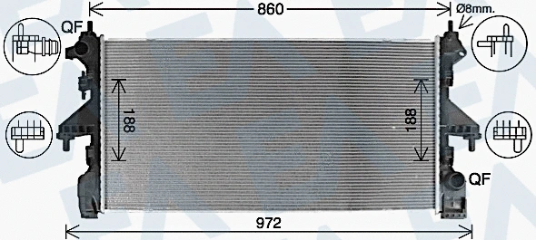 Radiator, engine cooling (31R10113)