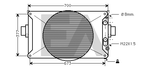Radiator, engine cooling (31R30017)