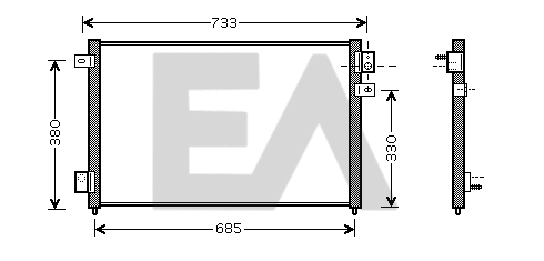 Condenser, air conditioning (30C35008)